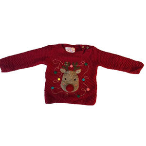 F&F baby Girl's christmas Sweater, 9-12M, Red